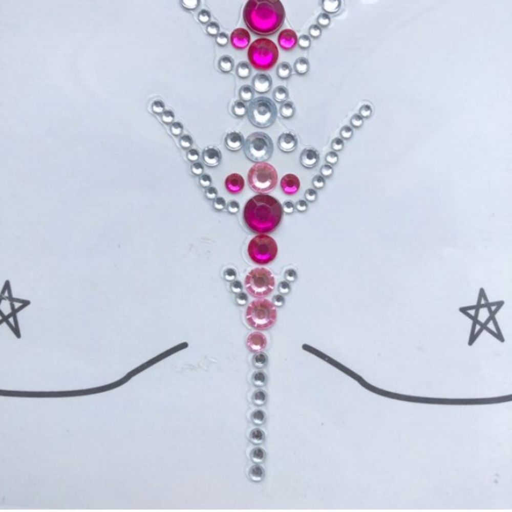 Face jewels glitter rave gem festival boob chest - Picture 3 of 3
